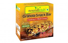 NourishVitals Granola Snack Bar Cranberry & Black Currant  Box  250 grams